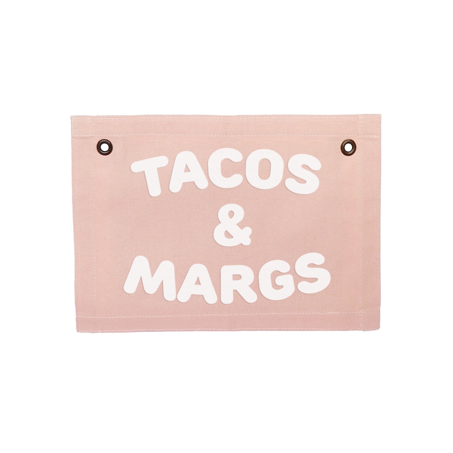 Tacos & Margs Small Canvas Flag