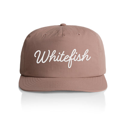 Whitefish Cursive Nylon Snapback