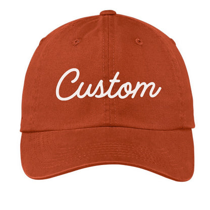 Custom Baseball Cap - Cursive