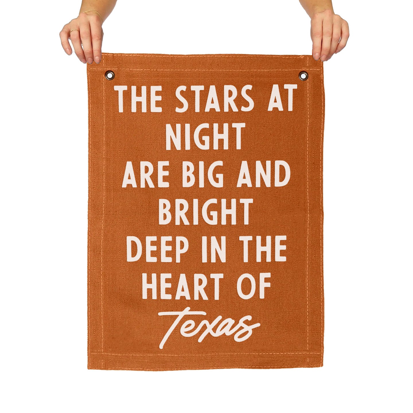 Deep In The Heart of Texas Large Canvas Flag – Frankie Jean