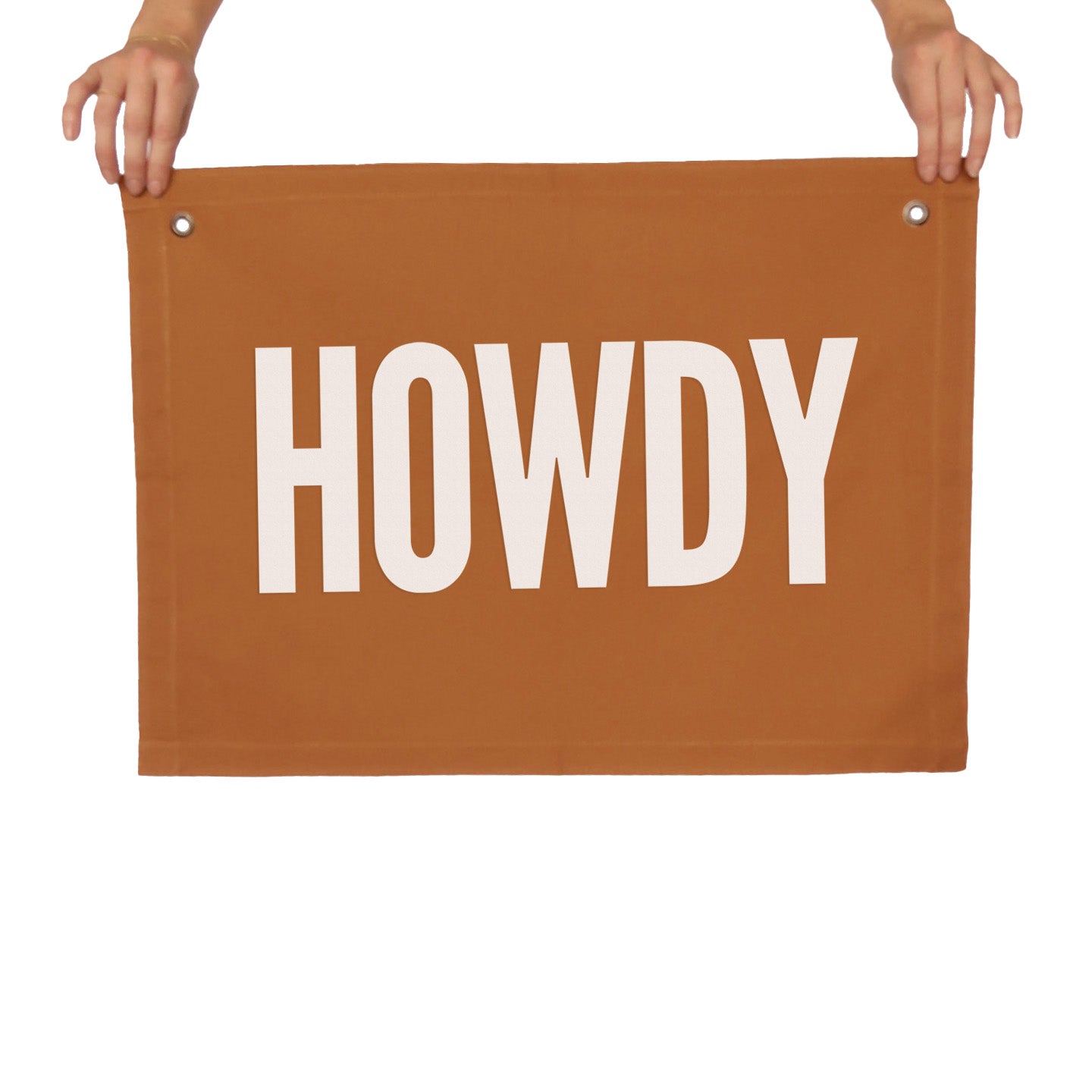 Howdy Bold Large Canvas Flag