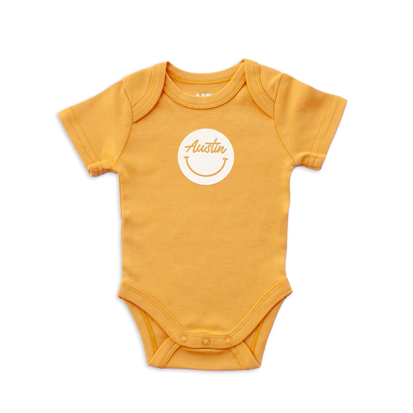 Austin Cursive Smile Onesie