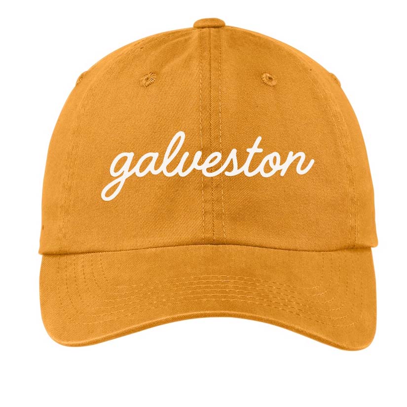 Galveston Cursive Baseball Cap