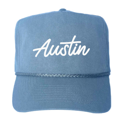 Austin Cursive Canvas Trucker