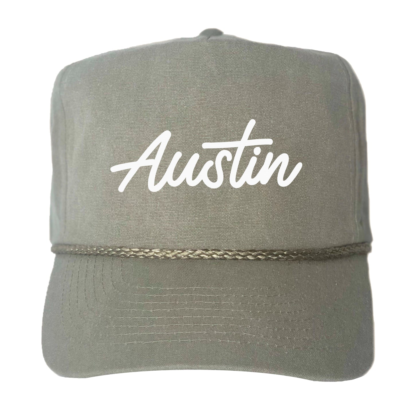 Austin Cursive Canvas Trucker