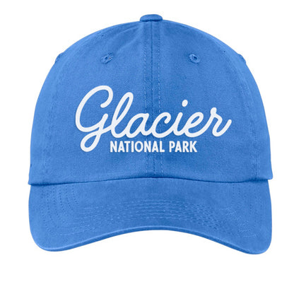 Glacier National Park Cursive Baseball Cap