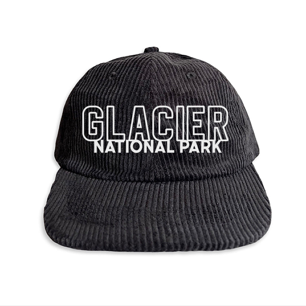 Glacier National Park Outline Corduroy Cap