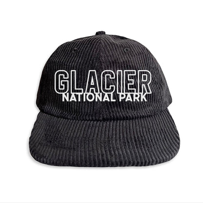 Glacier National Park Outline Corduroy Cap
