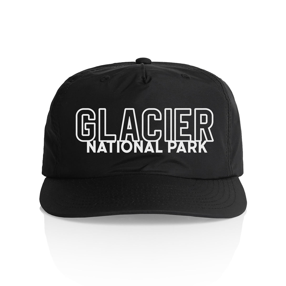 Glacier National Park Outline Nylon Snapback