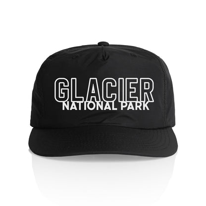 Glacier National Park Outline Nylon Snapback