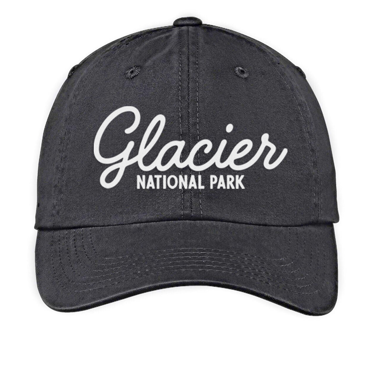 Glacier National Park Cursive Baseball Cap