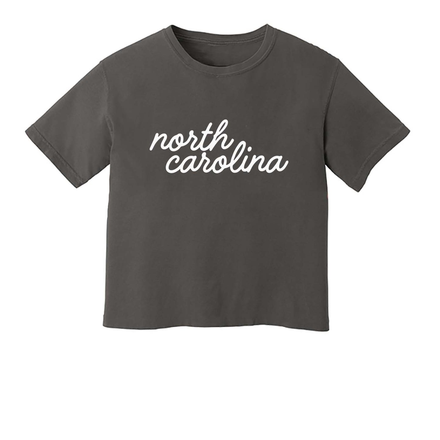 North Carolina Cursive Washed Crop Tee