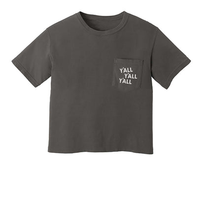 Y'all Y'all Y'all Crop Pocket Tee
