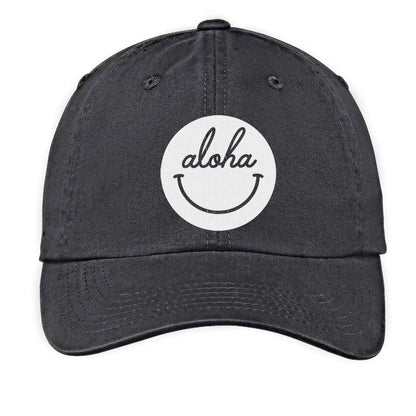 Aloha Cursive Smile Baseball Cap