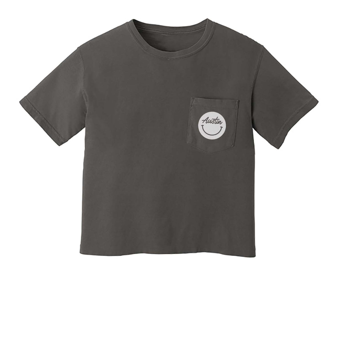 Austin Cursive Smile Pocket Tee