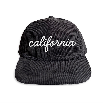 California Cursive Corduroy Cap