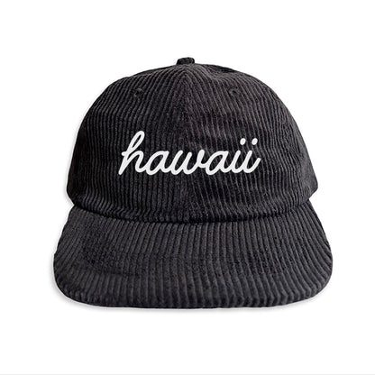 Hawaii Cursive Corduroy Cap