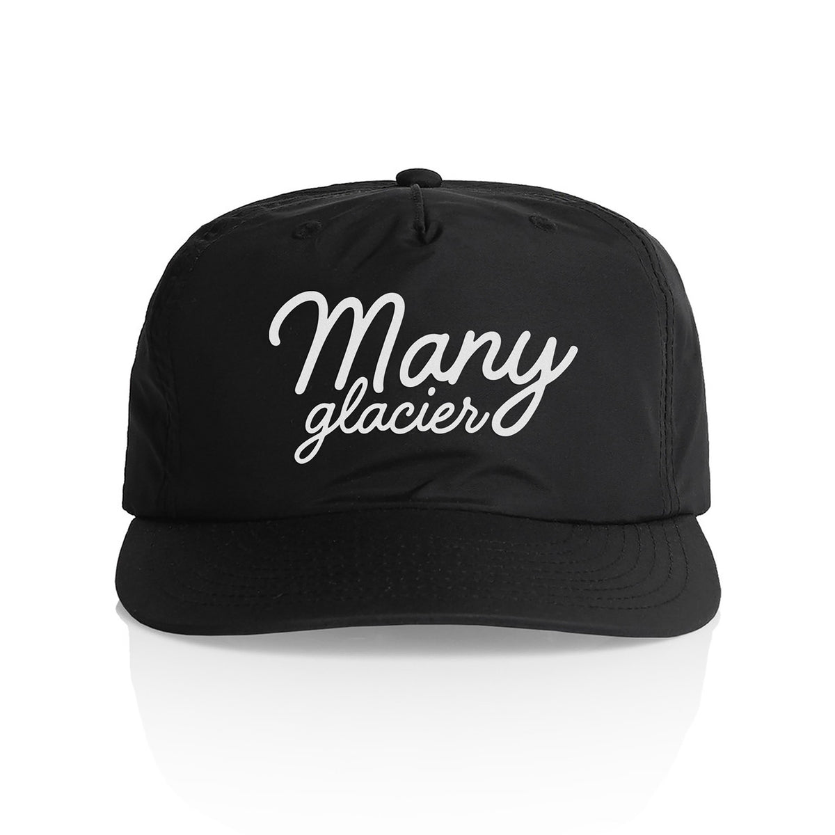 Many Glacier Cursive Nylon Snapback
