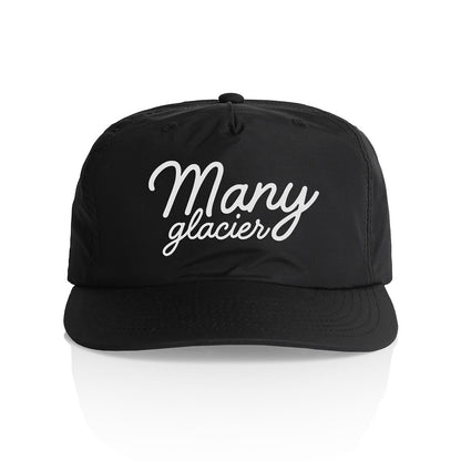 Many Glacier Cursive Nylon Snapback