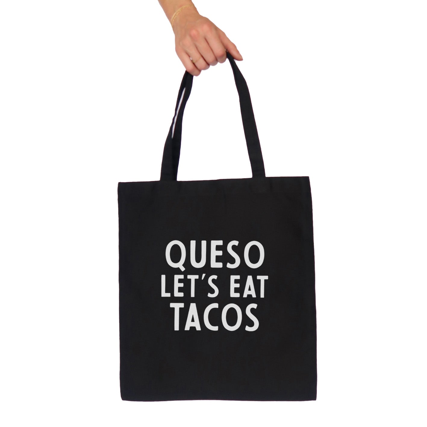 Queso Let's Eat Tacos Tote Bag