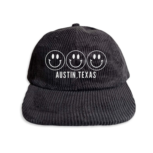 Smile Austin Texas Corduroy Cap