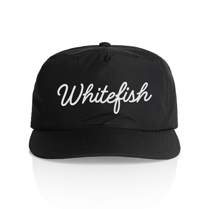 Whitefish Cursive Nylon Snapback