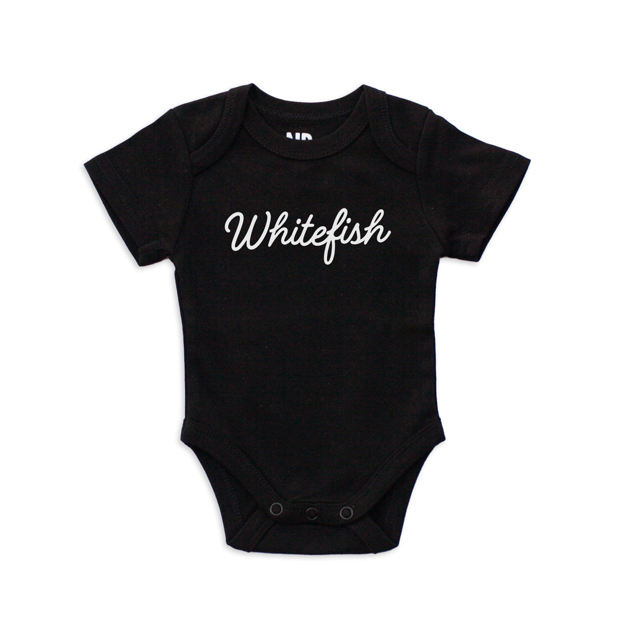 Whitefish Cursive Onesie