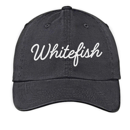 Whitefish Cursive Baseball Cap
