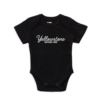 Yellowstone National Park Cursive Onesie