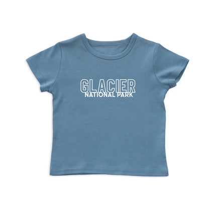 Glacier National Park Outline Kids Tee