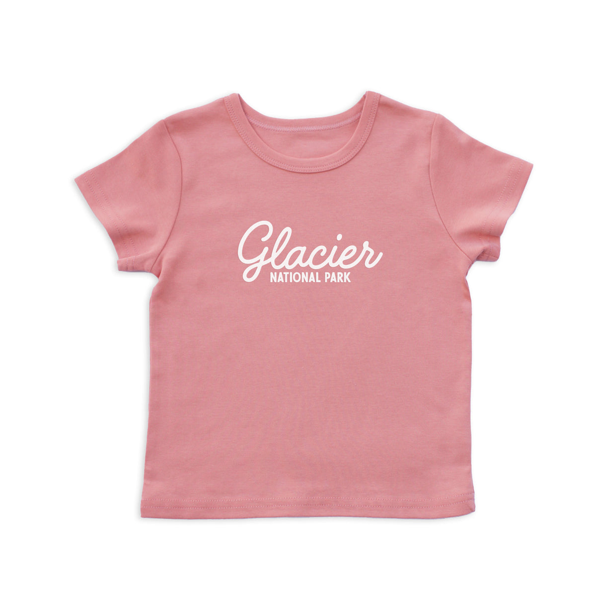 Glacier National Park Cursive Kids Tee