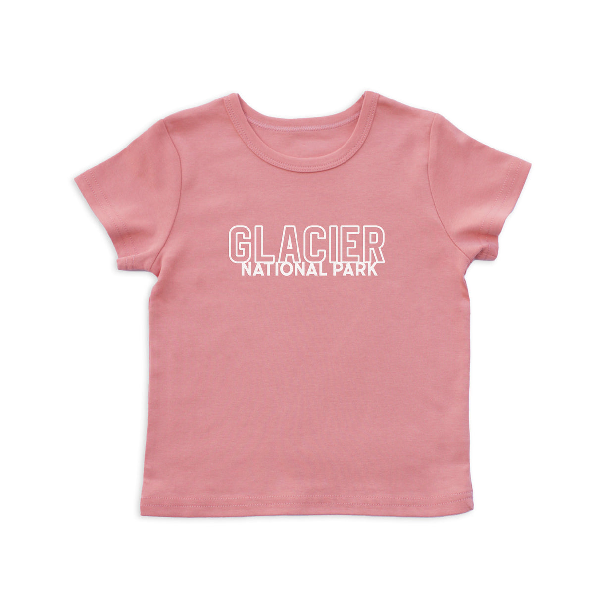 Glacier National Park Outline Kids Tee