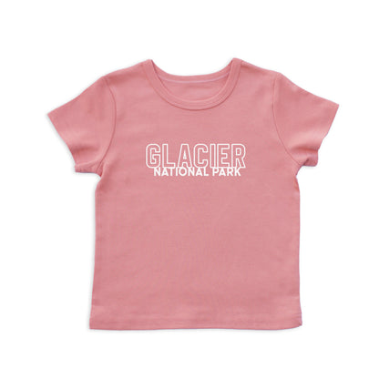Glacier National Park Outline Kids Tee