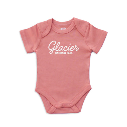 Glacier National Park Cursive Onesie