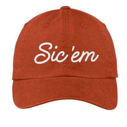 Sic 'em Cursive Baseball Cap