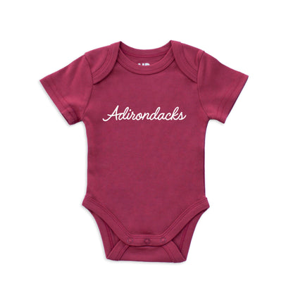 Adirondacks Cursive Onesie