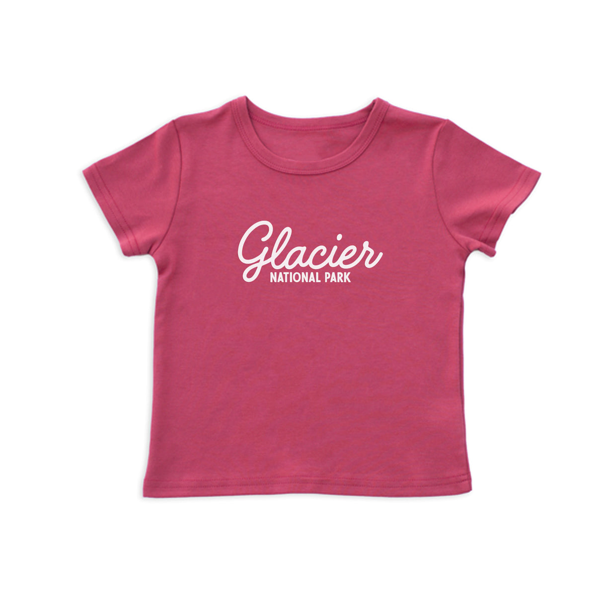 Glacier National Park Cursive Kids Tee