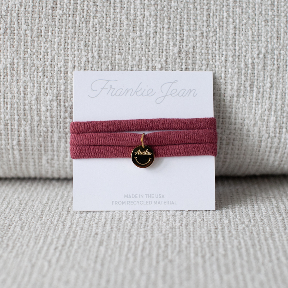 Austin Cursive Smile Recycled Choker