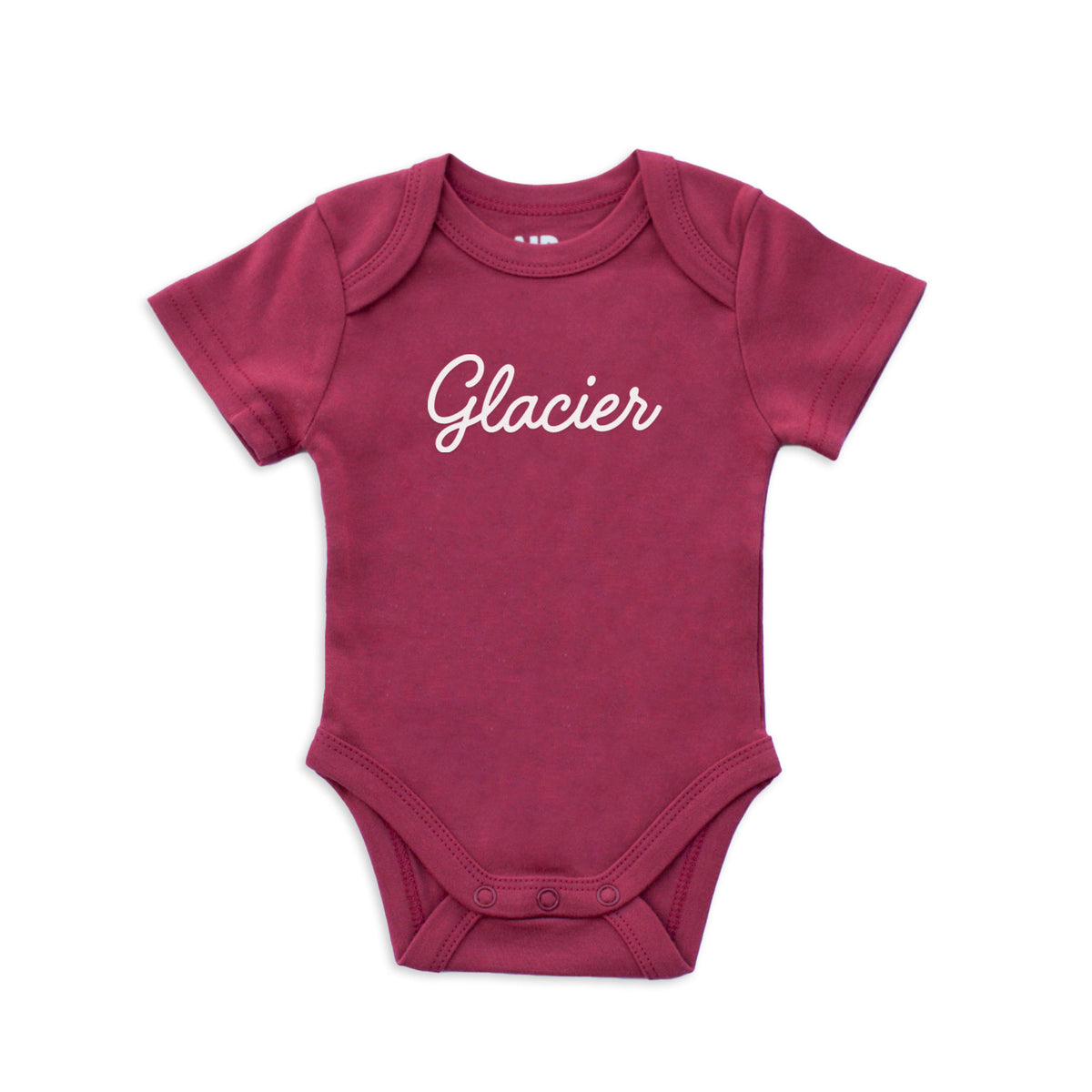 Glacier Cursive Onesie