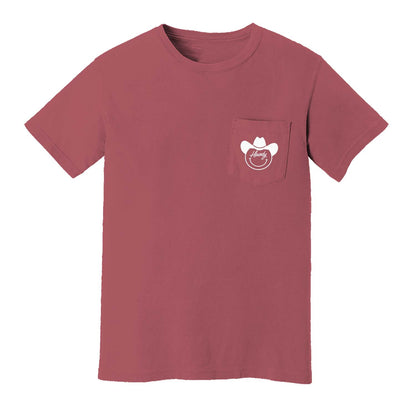 Howdy Cowboy Cursive Pocket Tee