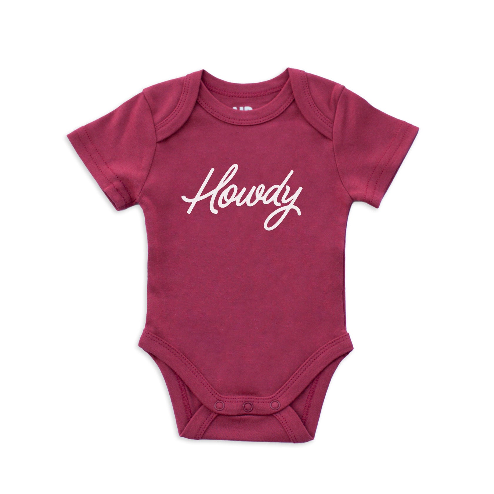 Howdy Cursive Onesie – Frankie Jean