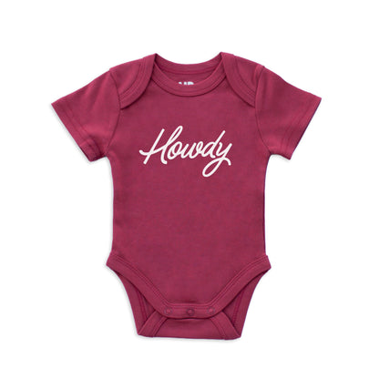 Howdy Cursive Onesie
