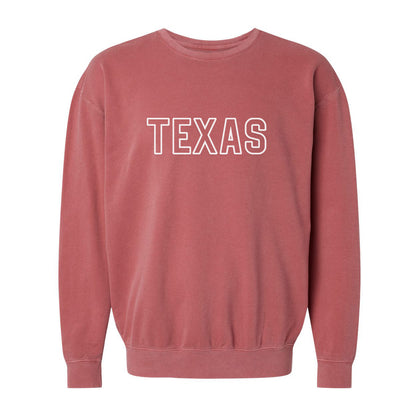 Texas Outline Washed Sweatshirt
