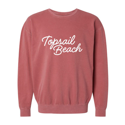 Topsail Beach Cursive Washed Sweatshirt