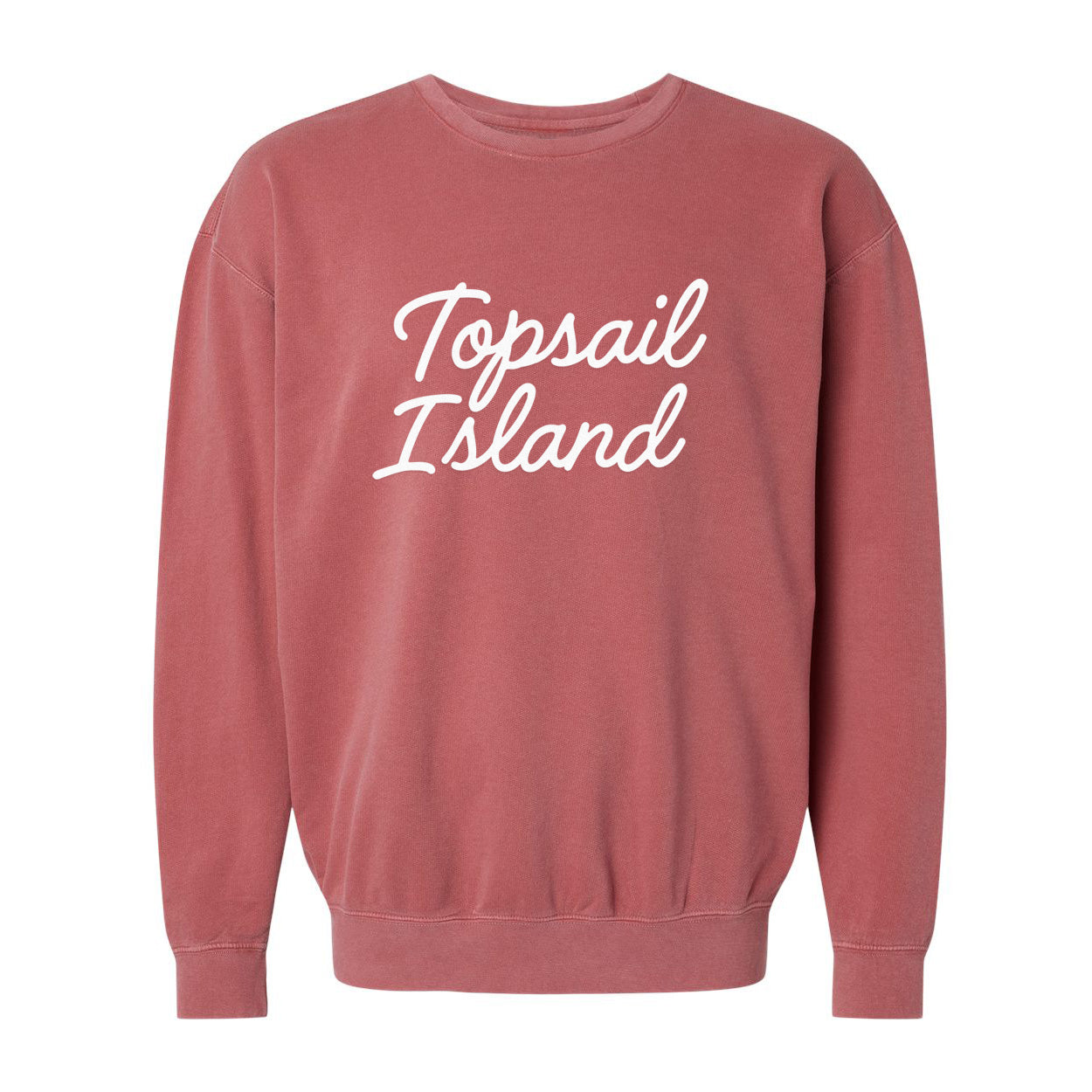 Topsail Island Cursive Washed Sweatshirt