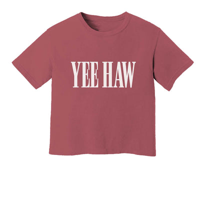 Yee Haw Western Washed Crop Tee