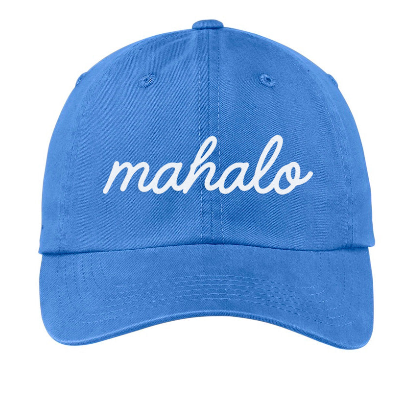 mahalo Cursive Baseball Cap