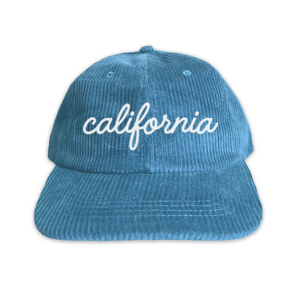 California Cursive Corduroy Cap
