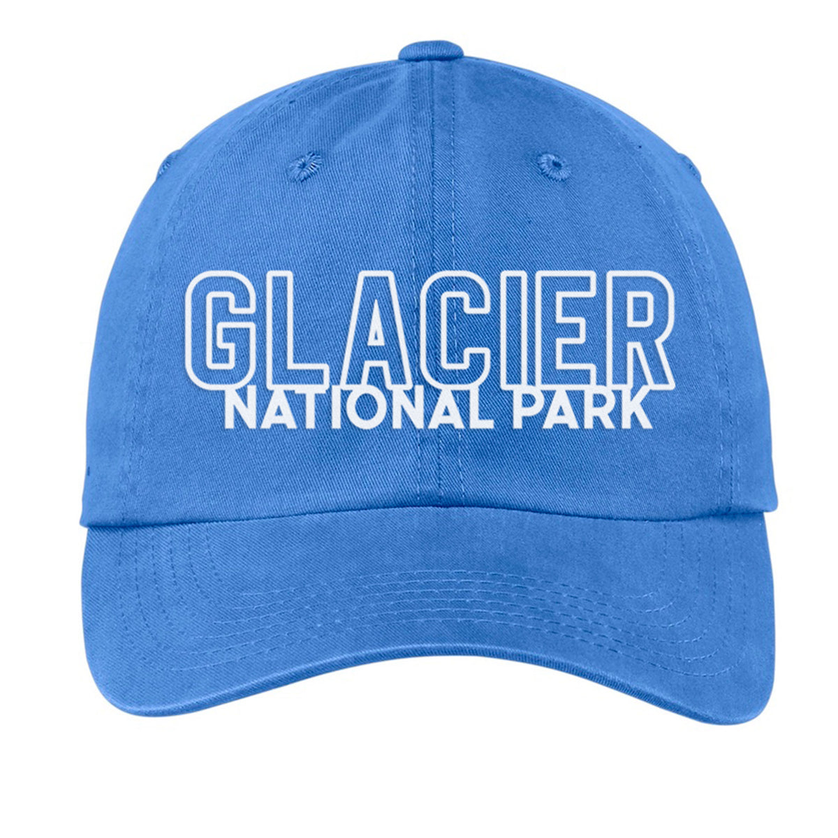 Glacier National Park Outline Baseball Cap