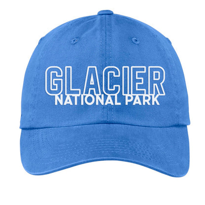 Glacier National Park Outline Baseball Cap